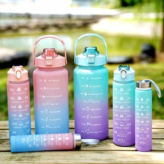 Water Motivation Color Fusion No Leak Water Bottle (3 Pack)