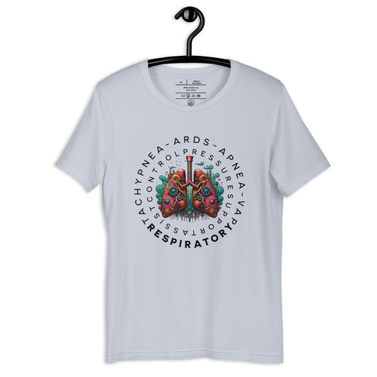 Steampunk Lungs T-Shirt for Nurses & Respiratory Therapists - Vintage Respiratory Care Professional Appreciation Tee